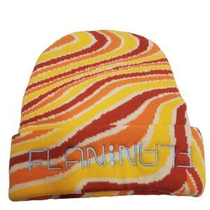 Flan Labs Stripes Beanie Hat Embroidered One Size Fits ALL 100% Cotton Knit NWT
